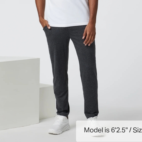 Vuori Mens Ponto Performance Pants Joggers DreamKnit Green Heather - Picture 7 of 10